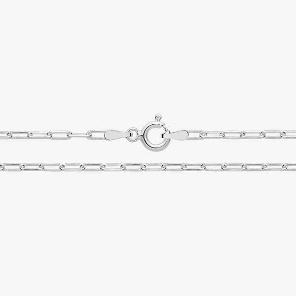 T. H. Baker Sterling Silver 10 Inch Paper Clip Chain Bracelet G1371/10
