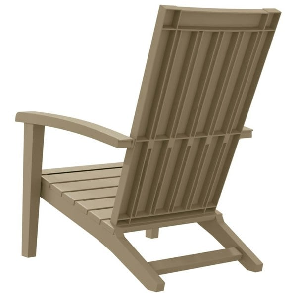 Berkfield Garden Adirondack Chairs 2 pcs Light Brown Polypropylene