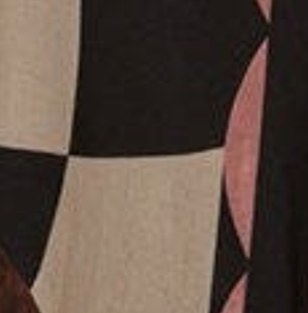 Izabel London Abstract 3/4 Sleeve Layered Tunic Blouse