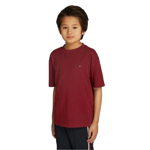 Tommy Hilfiger Childrens/Kids Original Embroidered Logo T-Shirt - Rouge Red - 