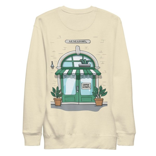 ANCHOR & CREW x GUSTATORY Coffee & Chats Cotton Blend Embroidered Sweatshirt