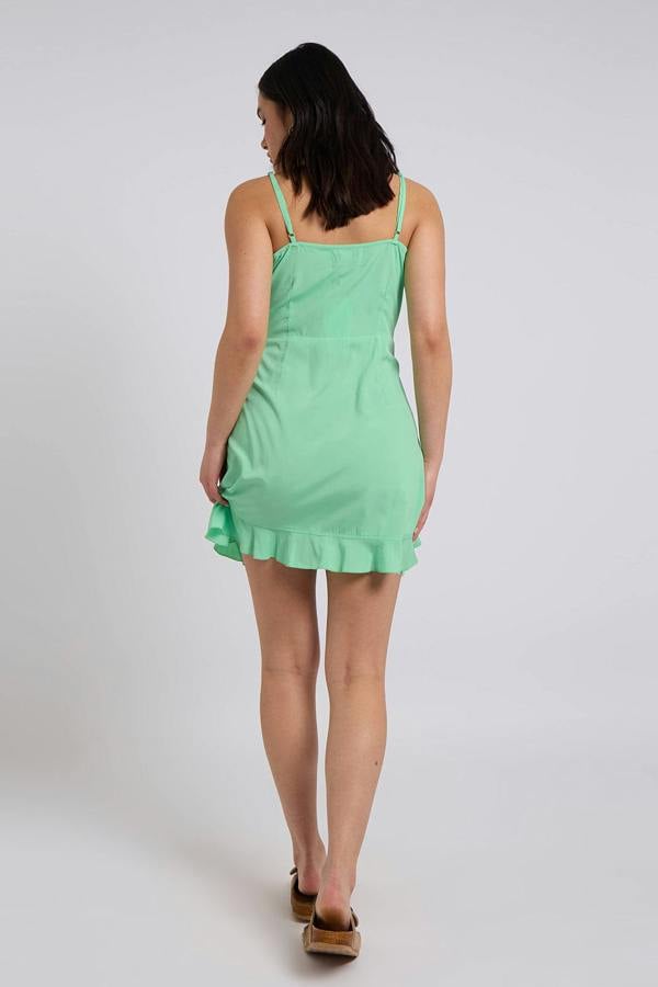 Urban Bliss Green Cami Frill Woven Tea Dress