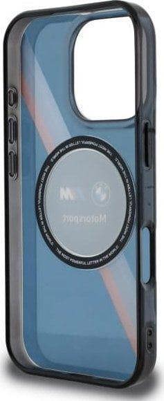 BMW Motorsport IML Circle Case with MagSafe for iPhone 16 Pro 6.3" Blue - BMHMP16L23HTPUV
