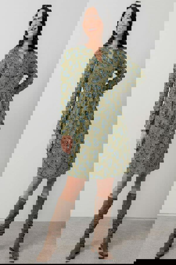 Lily & Me Fable Organic Cotton Jersey Dress Green