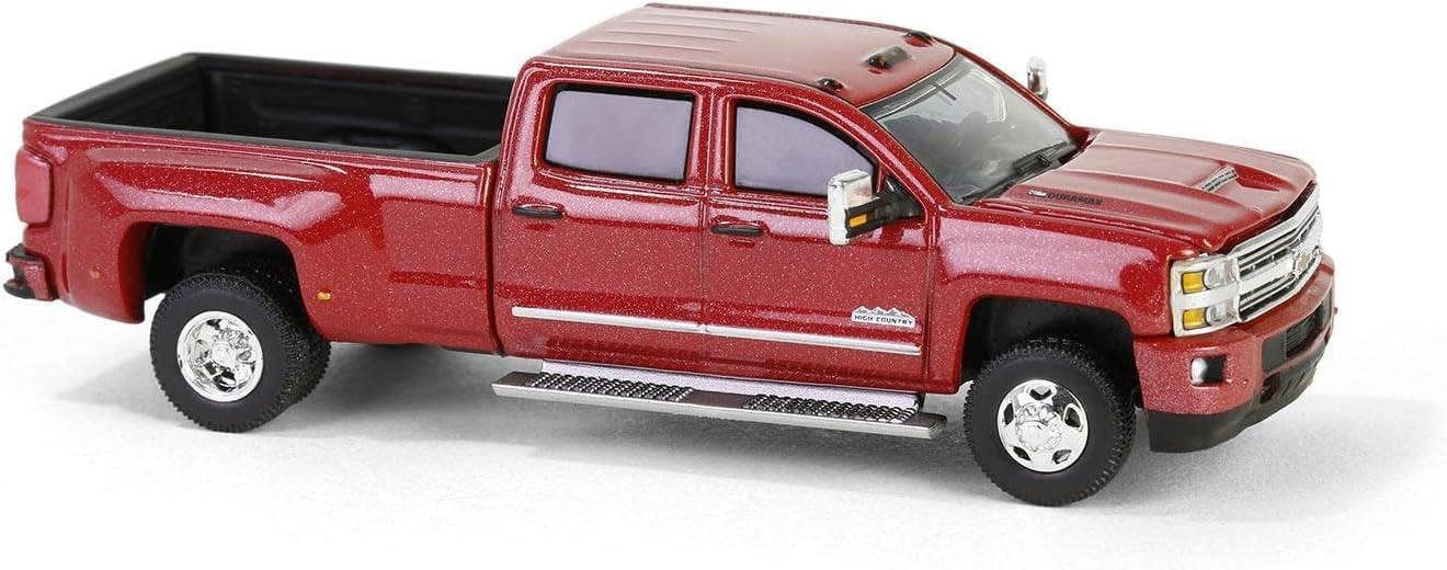 MCSlots 2018 Chevrolet Silverado 3500 HD Dually Red Metallic 1:64 Greenlight 46150D