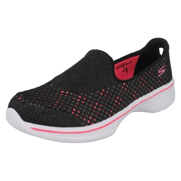 Skechers Girls Skechers Flats With Mesh Detail Go Walk 4 Kindle 81118