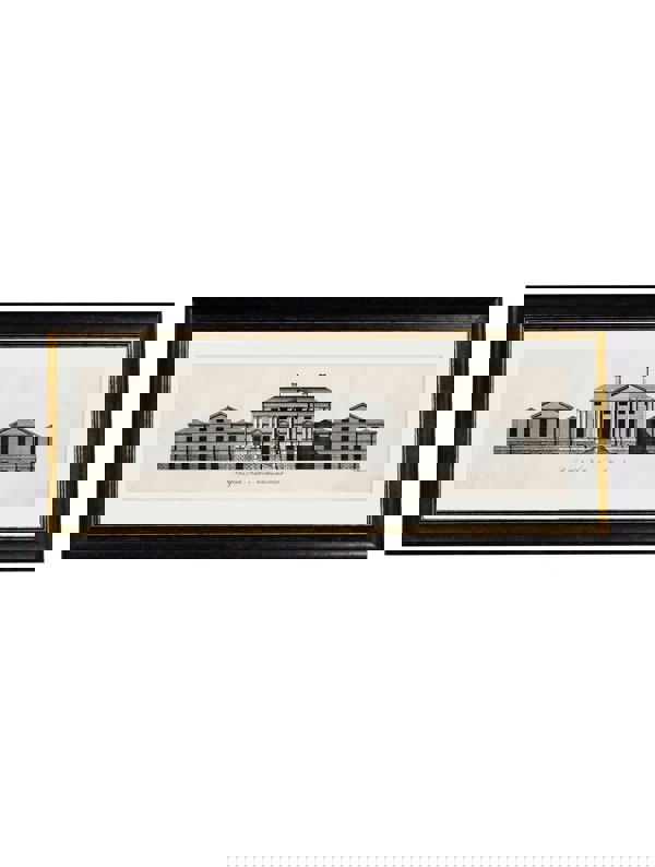 Exceptional Art c.1737 Architectural Elevations of Stately Homes