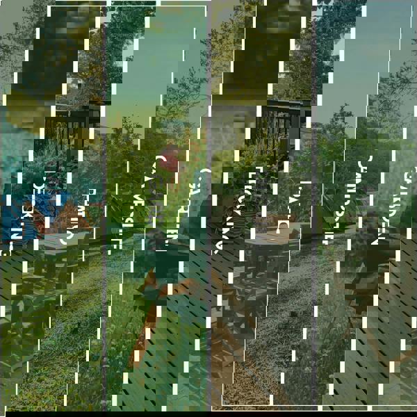 Gardenwize MGO Firepit Table & BBQ – 3-in-1 Outdoor Fire Bowl with Table Top | Stone Effect Garden Heater & Charcoal Grill