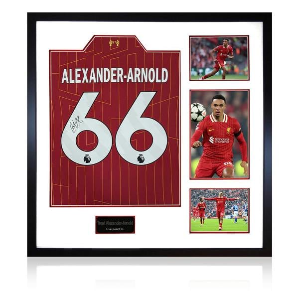 Trent Alexander-Arnold Signed Liverpool Shirt Elite Frame (AFTAL Authentication)