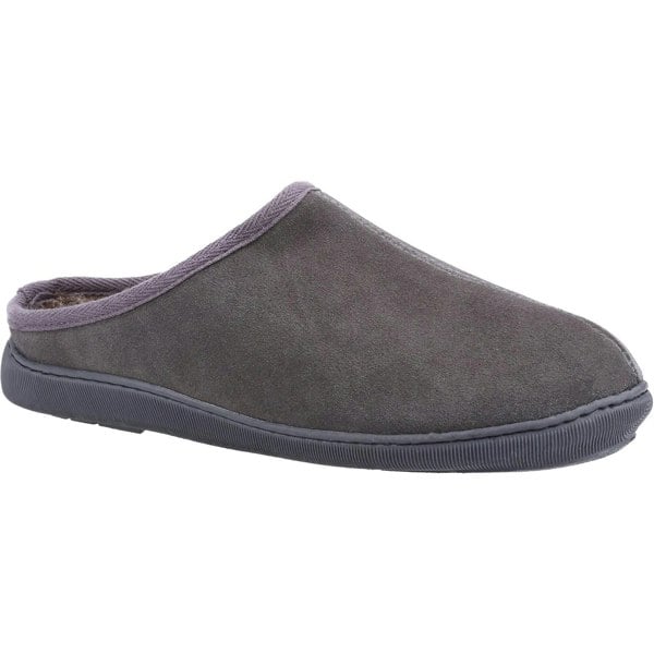 Hush Puppies Mens Ashton Suede Slippers - Grey