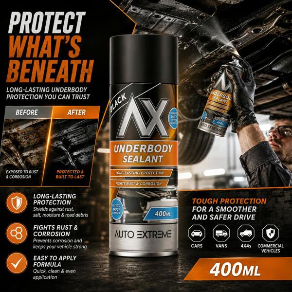 Auto Extreme Underbody Sealant Black Spray 400ml