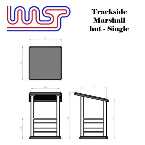 MCSlots Slot Car Marshall Hut Single Scenery Track Side Display 1:32 Scale