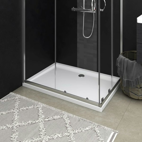 Berkfield Rectangular ABS Shower Base Tray White 80x110 cm