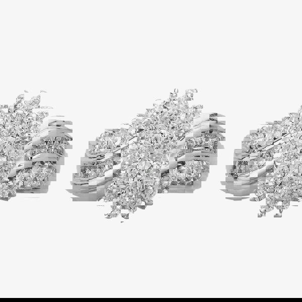 T. H. Baker 9ct White Gold 1.00ct Diamond Twist Fancy Cluster Ring TH012508R