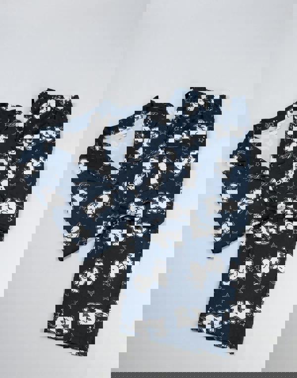 Peanuts Womens Blue Snoopy Long Sleeve Long Leg Pyjama Set