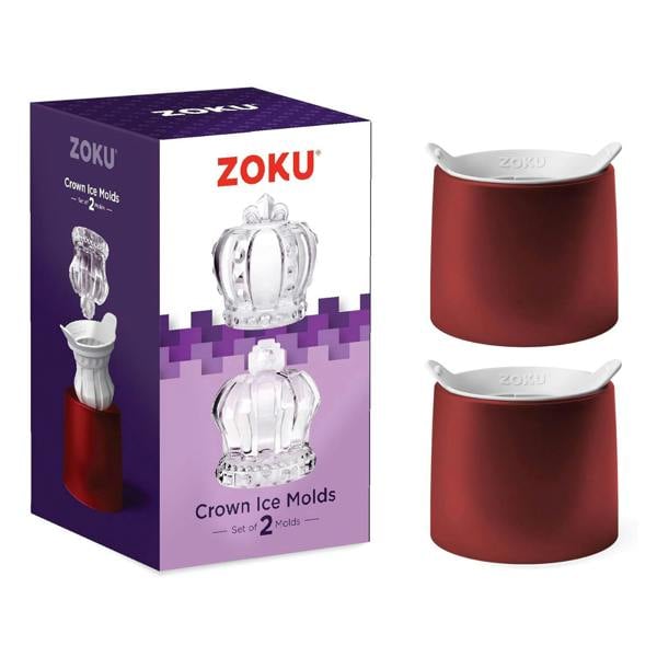 Zoku Crown Ice Moulds - Set of 2 Silicone Reusable Large Ice Makers
