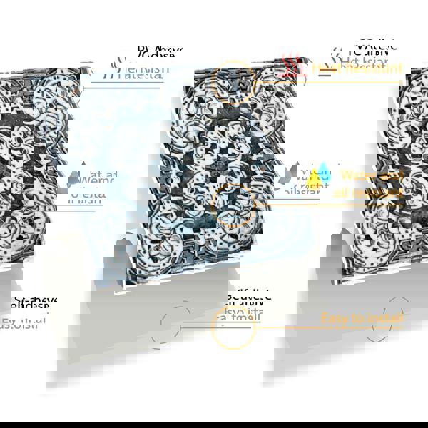 WT1583 - Corfu Colourful Mediterranean Wall Tile Sticker Set - 15 x 15 cm (6 x 6 in) - 24 pcs