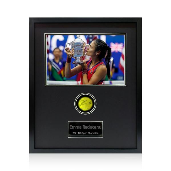 Emma Raducanu Signed Tennis Ball Compact Frame