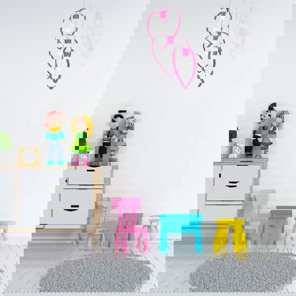 Milagro Amore Hand Made Triple Pendant Lamp Heart Shape