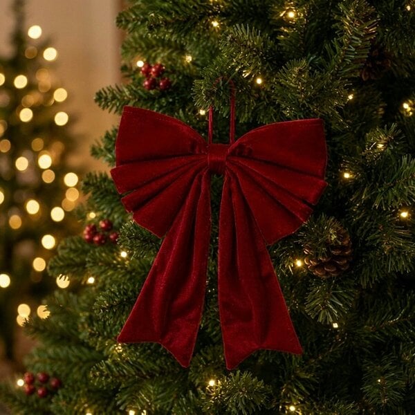 Garden Greatness Elevate Velvet Hanging Christmas Bow