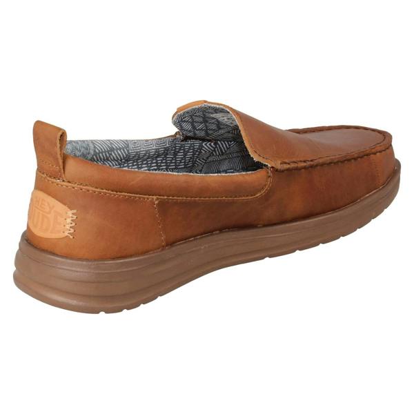 HEYDUDE Mens Hey Dude Slip On Leather Shoes Wally Grip