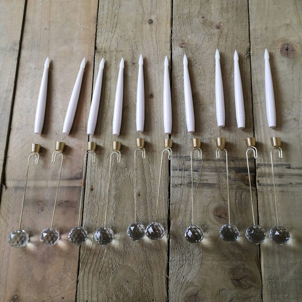 Samuel Alexander Premier 31cm 10 Piece Indoor Christmas Candle Set with Remote Control In Warm White
