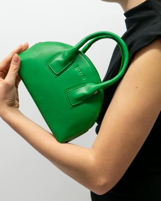 SADDLER GIGI Leather Zip Top Mini Handbag  - Ajustable Strap, Card Holder, Crossbody or Handheld - RFID Protected