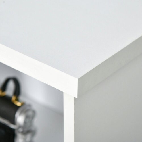 Wyld Haus Sorano Wood White 2 Tier Cube Bookcase With 4 OFauxn Compartments 118 x 29 x 76cm