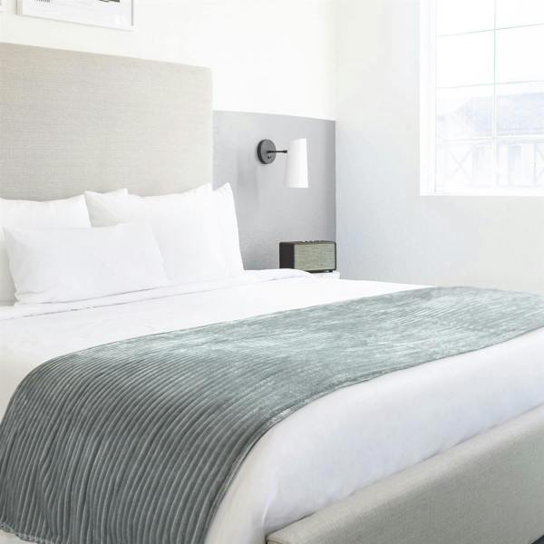 Dakota Fleece Silver Throw 140x180cm