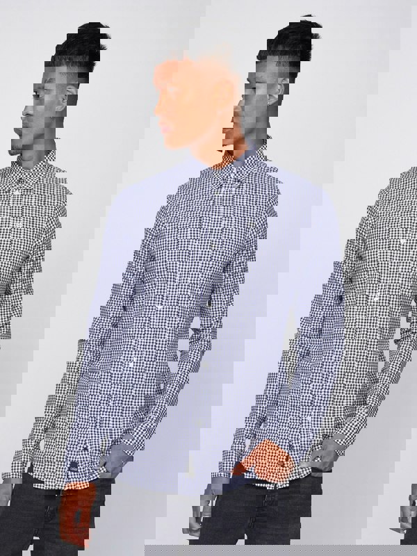 Duck and Cover Hamlotto Shirt Blue Check