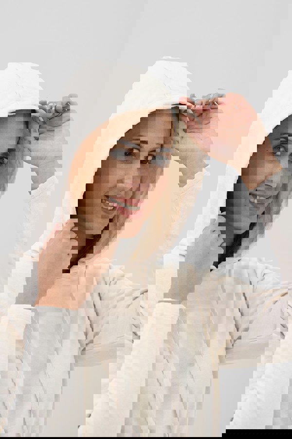 ENORSIA Womens Hooded Tie Waist Sweatshirt