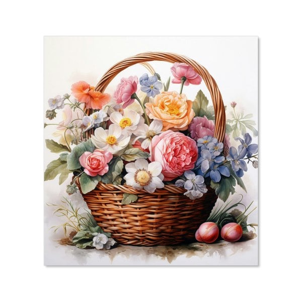 Warren Reed - Designer Victorian Easter Basket Watercolour Kitchen Splashback