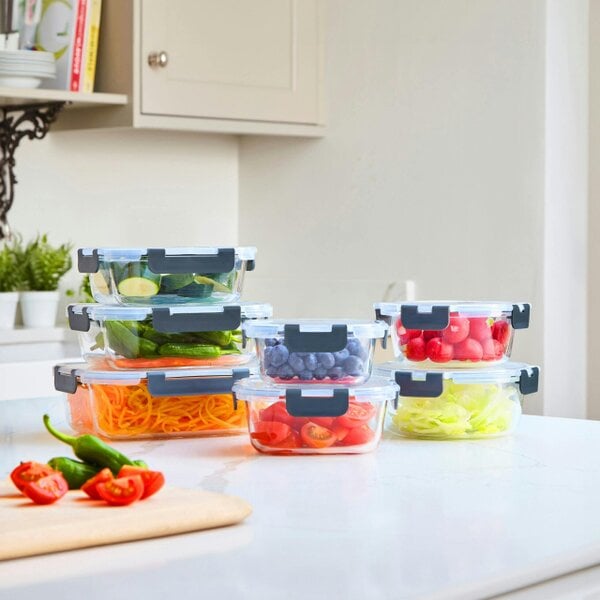 Neo 7 Glass Containers & 7 Lids Food Storage Set - 7 Piece