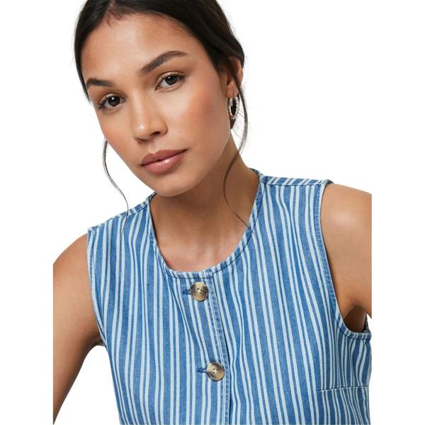 Threadbare Womens/Ladies Fifi Denim Sleeveless Waistcoat - Mid Blue - 