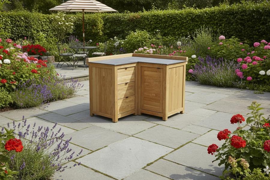 Ocean Designs Barletta Teak Kitchen Corner Unit