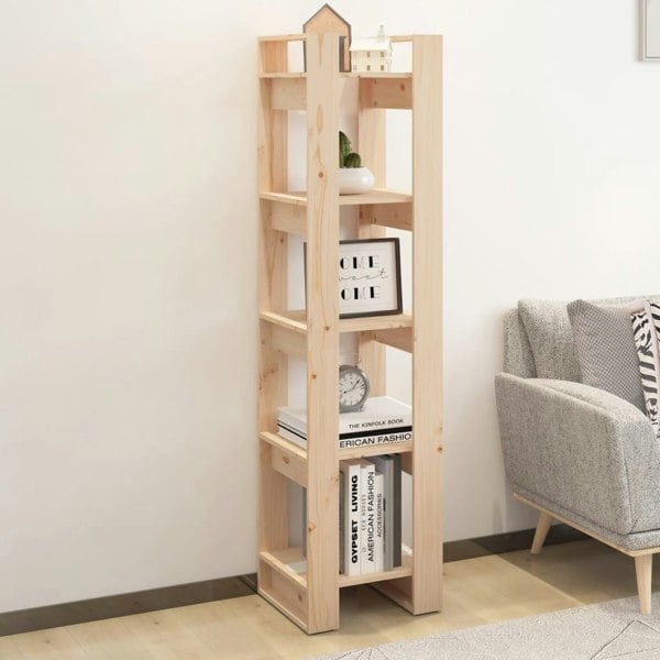 Berkfield Book Cabinet/Room Divider 41x35x160 cm Solid Wood Pine