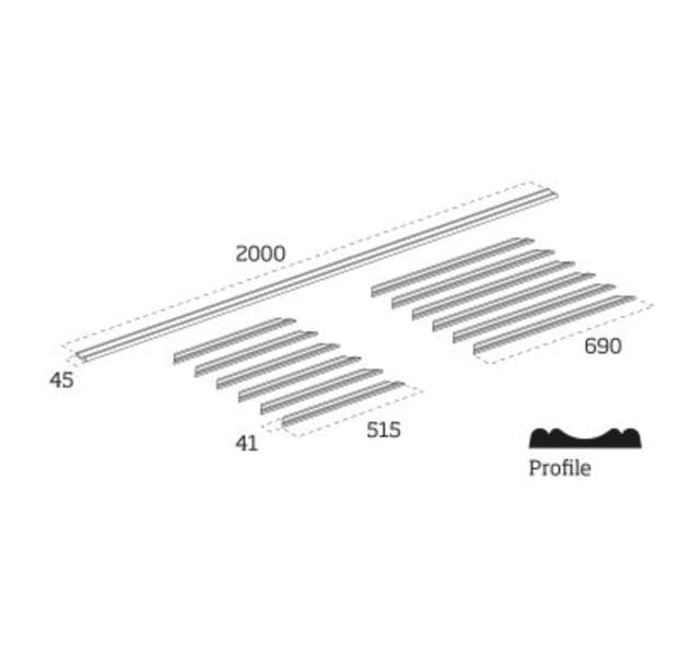 Cheshire Mouldings WPKT5 Pine Slim Dado Wall Panelling Kit (H) 2000mm (W) 45mm (T) 9mm