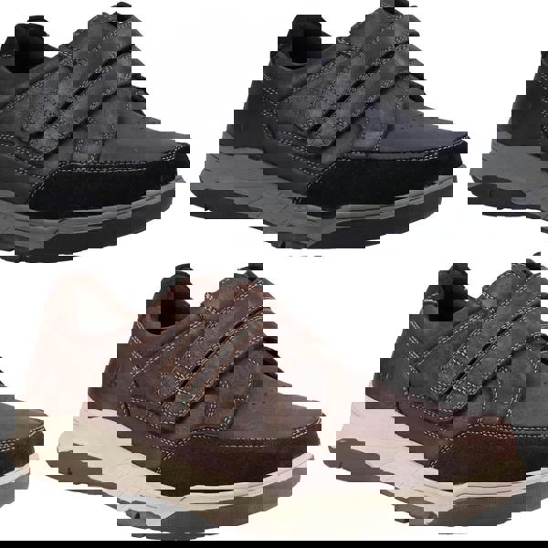 Hush Puppies Fabian Mens Double Touch Fasten Smart Leather Shoes