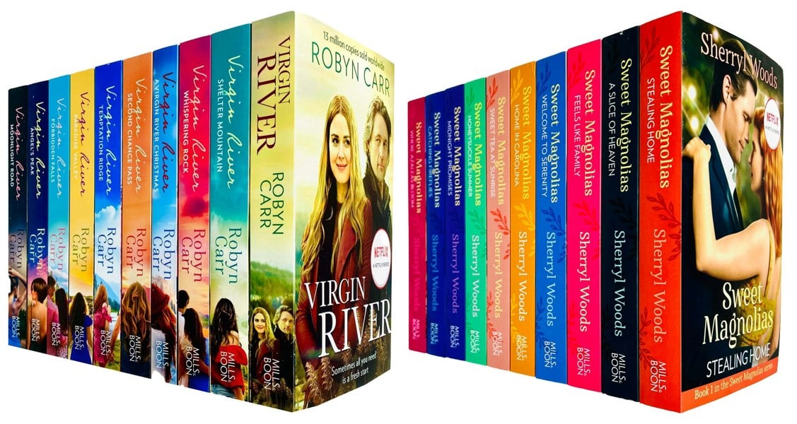 The Virgin River Series by Robyn Carr and The Sweet Magnolias Series by Sherryl Woods 20 Book Set