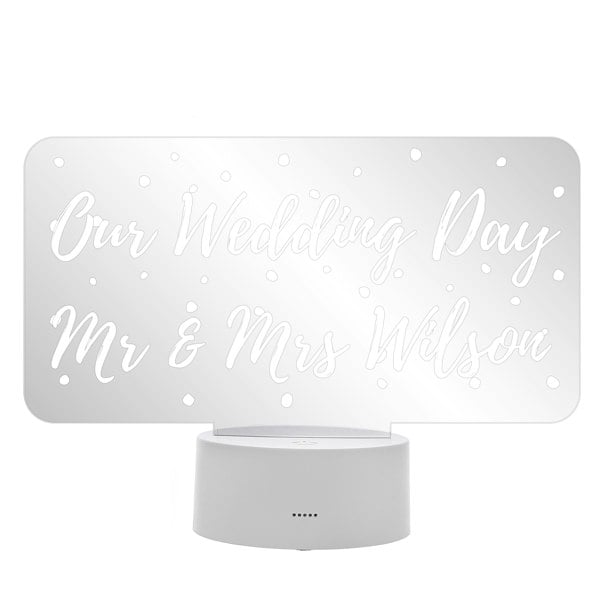 Personalised Memento Company Personalised Polka-dot Message LED Colour Changing Night Light