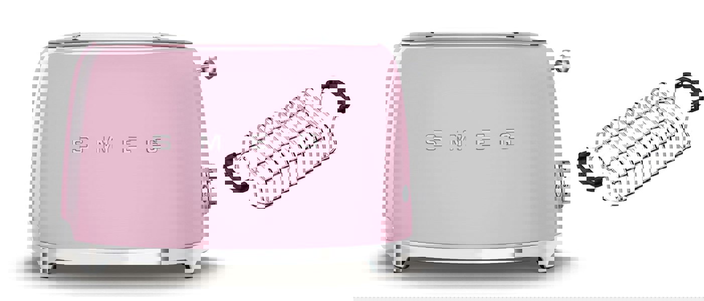 Smeg TSF01 2 Slice Toaster + TSBW01 Bun Warmer Bundle