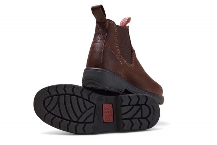 Rossi Boots Rossi 303 Endura Redwood Brown Leather Chelsea Boots