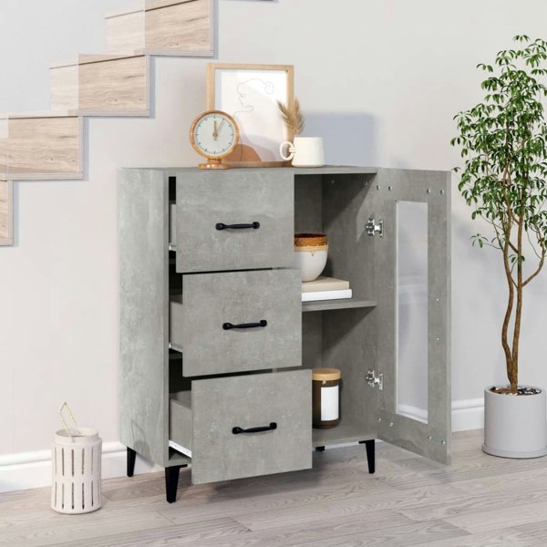 Berkfield Sideboard Concrete Grey 69.5x34x90 cm Engineered Wood