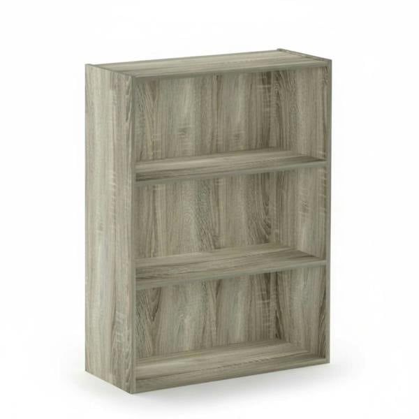 WALPLUS Pasir 3-Tier Open Shelf, Sonoma Oak | High Quality Decorative Wall Design