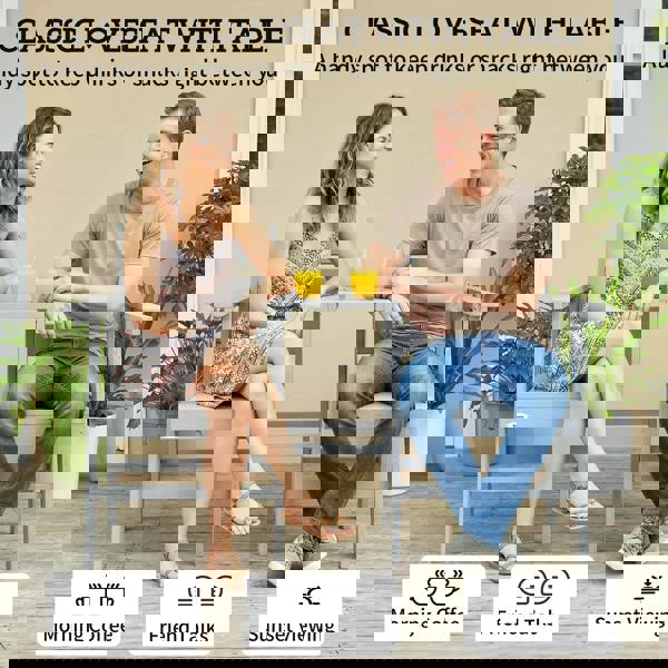 Garden Loveseat with Built-in Coffee Table