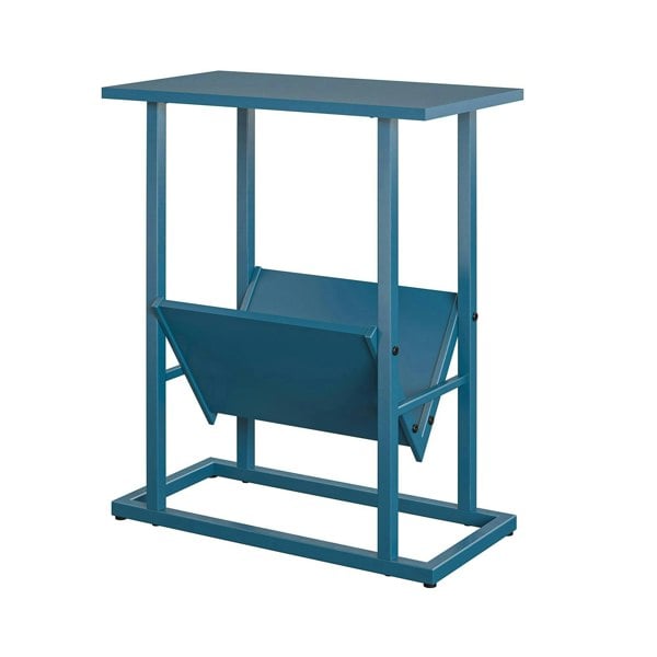 Dorel Home Novogratz Regal End Table in Blue / Metal Frame