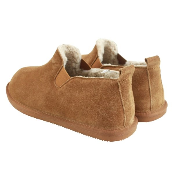 Eastern Counties Leather Mens David Suede Hard Sole Slipper Boots - Chestnut