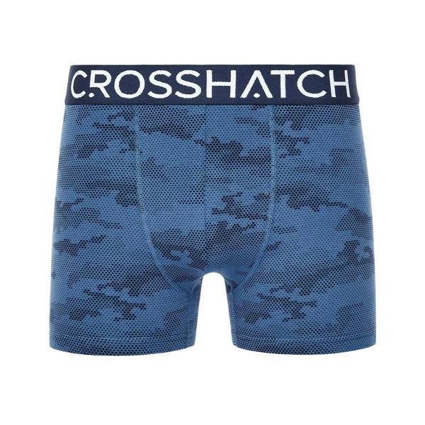 Crosshatch Mens Bresler Boxer Shorts (Pack of 3) - Navy - 