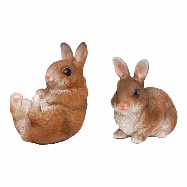 Ferncrest Trading Set of 4 Large Rabbit Garden Animal Ornaments