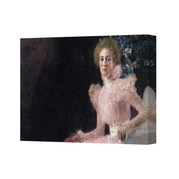 Benjamin Tate Design Canvas Art Portrait Woman In Pink Dress Impressionist Style 3565